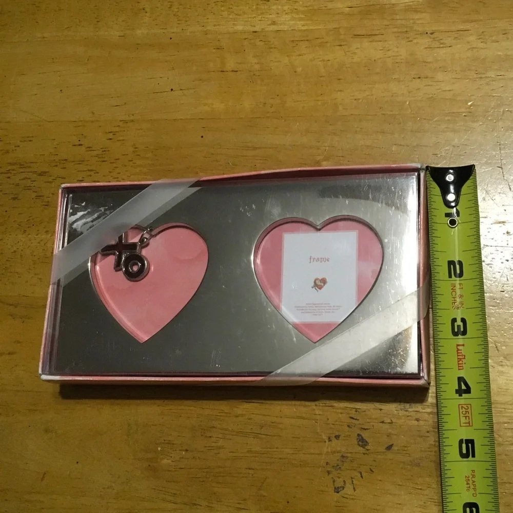 Pink Heart Trinket Dish Set with Charm - Unbranded